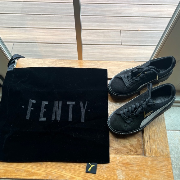 Puma X Fenty Rihanna Creepers- Black w/ White Suede- Never Worn - Picture 5 of 11